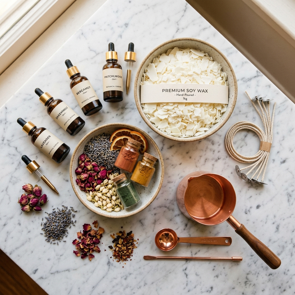 Premium raw materials for candles